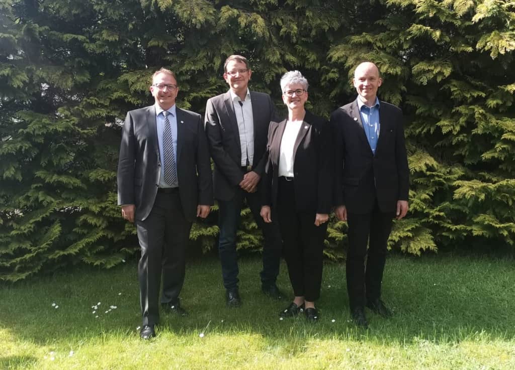 neuer Geschäftsführender Vorstand des IWSV (v.l. Sven Wennekamp, Marko Ruszczynski, Stefanie von Einem, Dr. Torsten Stengel (es fehlt Constanze Follmann)